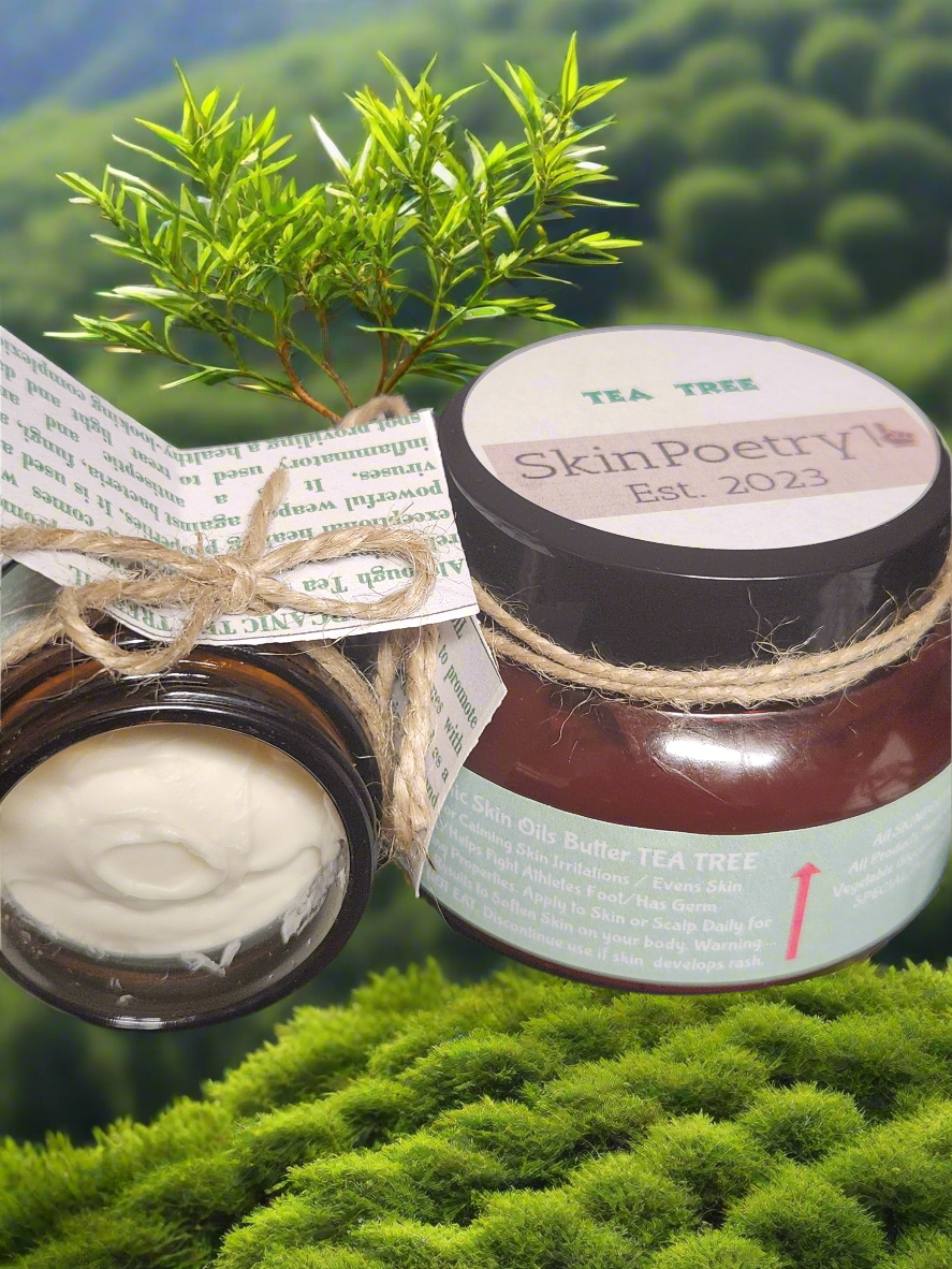 SkinPoetry1 TEA TREE Organic Skin Oil Butter Oil 8oz